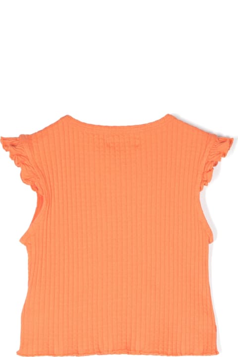 Bobo Choses Topwear for Girls Bobo Choses Orange Top For Girl With Logo