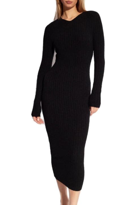 Totême for Women Totême V-neck Ribbed-knit Maxi Dress
