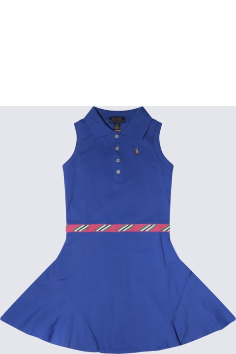 Polo Ralph Lauren Jumpsuits for Girls Polo Ralph Lauren Blue Iris Cotton Polo Dress