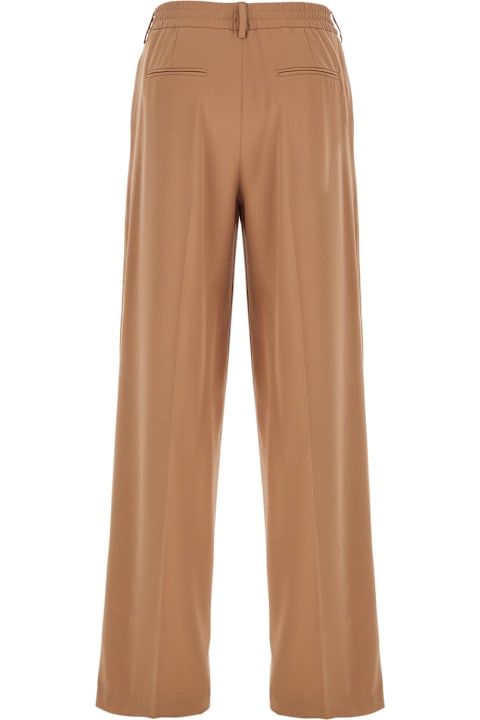 Homeware PT Torino 
lorenza
 Beige Tailored High Waisted Pants In Tech Fabric Woman