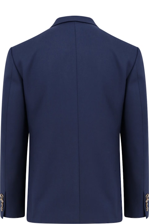 Valentino for Men Valentino Virgin Wool Blazer With Logoed Buttons