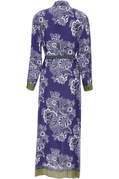 Etro for Women Etro Belted Waist Floral Printed Shirt Dress