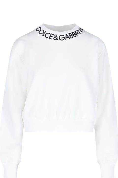 Dolce & Gabbana Clothing for Women Dolce & Gabbana Cropped Crew Neck Sweatshirt