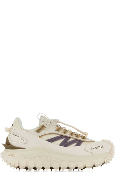 Moncler White Fabric Trailgrip Sneakers
