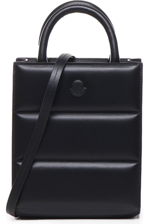 ウィメンズ新着アイテム Moncler Leather Doudoune Mini Tote Bag