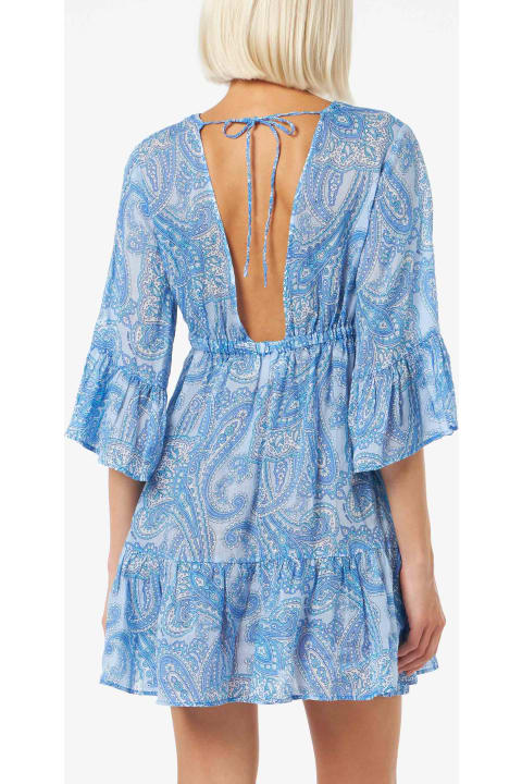 Homeware MC2 Saint Barth Woman Linen Paisly Short Dress April