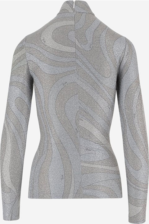 Homeware Pucci Lamé Jersey Sweater With Abstract Pattern