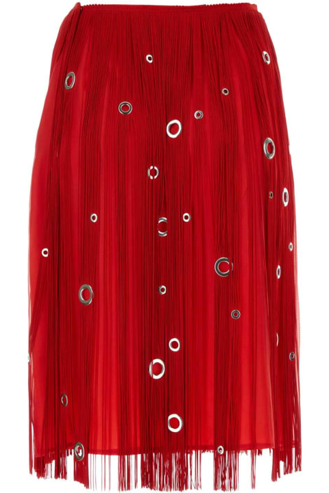 Prada for Women Prada Red Organza Skirt