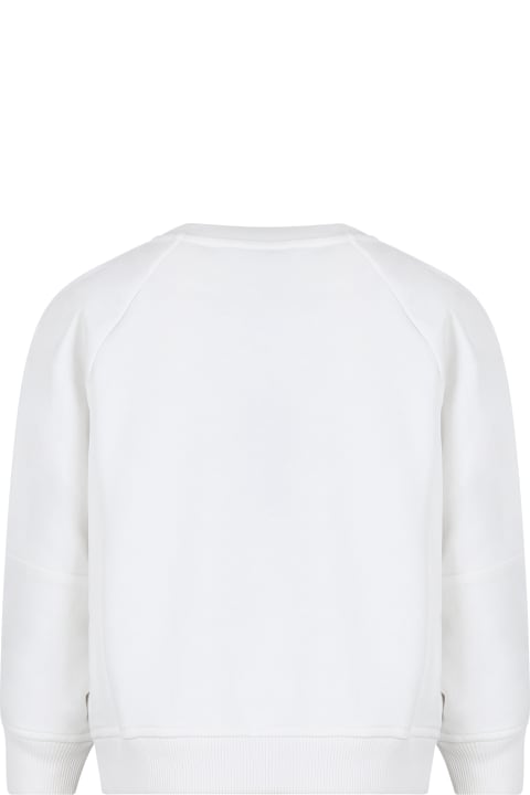 ボーイズ Emporio Armaniのニットウェア＆スウェットシャツ Emporio Armani Ivory Sweatshirt For Kids With Love Writing