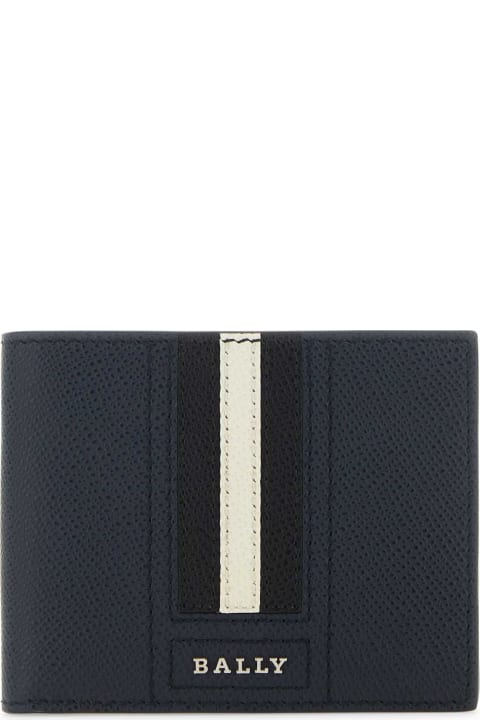 Bally for Men Bally Navy Blue Leather Wallet
