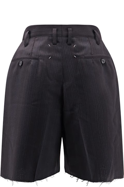 Maison Margiela for Kids Maison Margiela Striped Virgin Wool Shorts