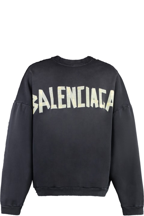 Fleeces & Tracksuits for Men Balenciaga Cotton Crew-neck Sweatshirt