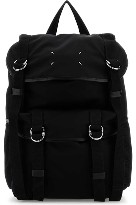 Maison Margiela Black Canvas Backpack