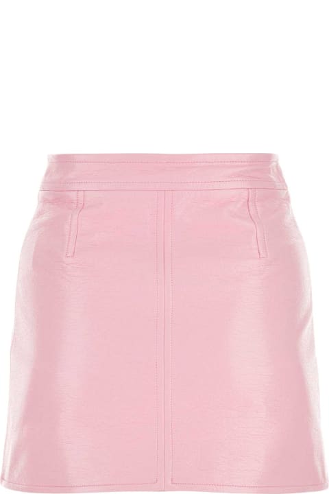 Skirts for Women Courrèges Pastel Pink Vinyl Mini Skirt