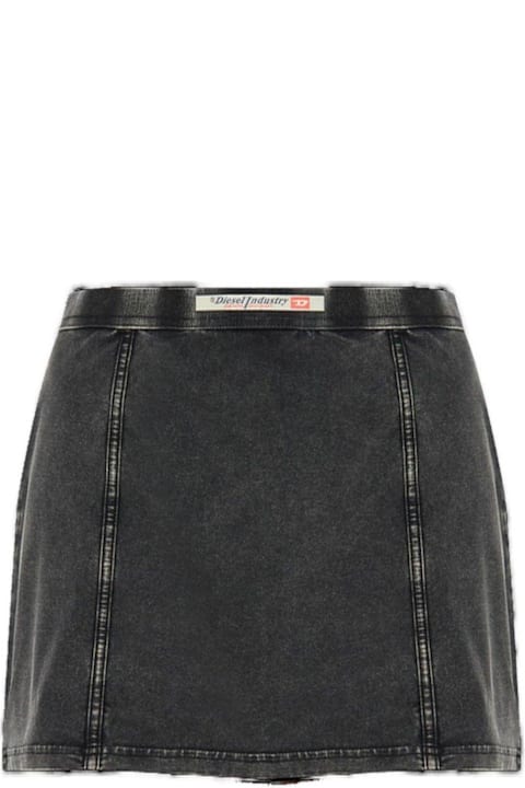 Diesel for Women Diesel O-aleggra-mini Denim-effect Skirt