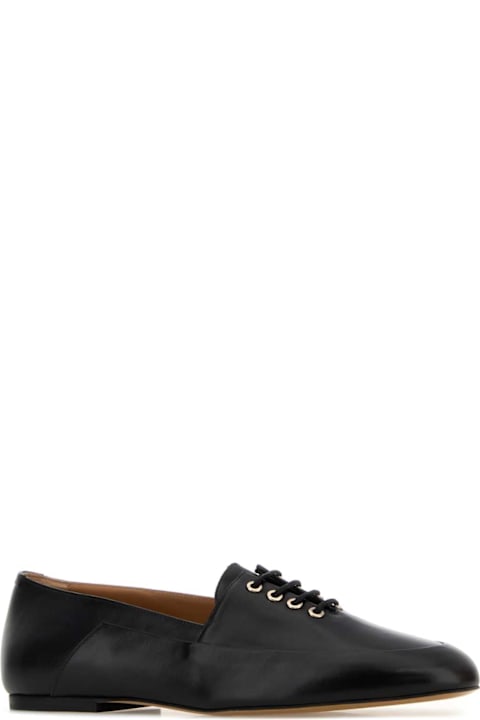 Jil Sander Black Leather Loafers