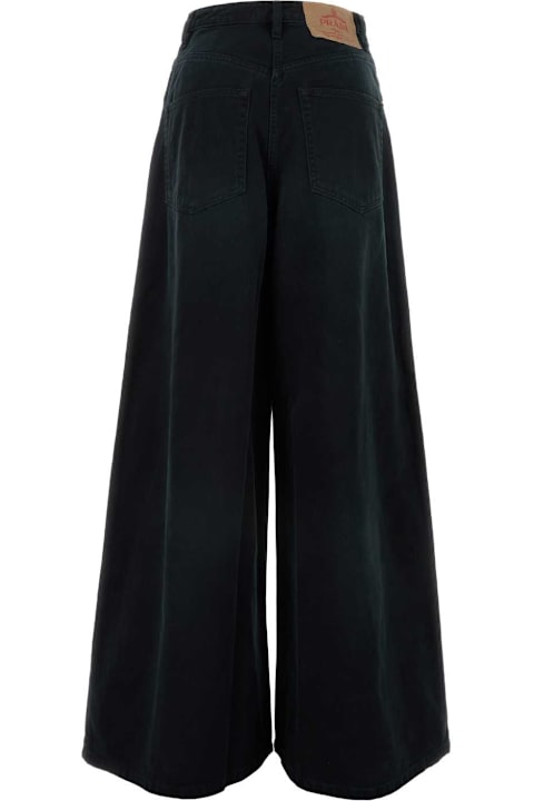 Prada Jeans for Women Prada Black Denim Wide-leg Jeans