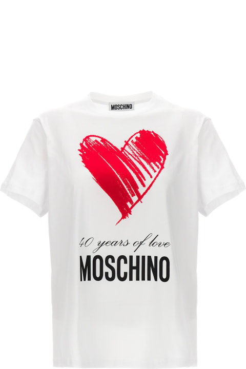 Moschino Topwear for Women Moschino '40 Years Of Love' T-shirt