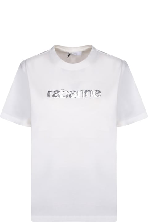 ウィメンズ新着アイテム Paco Rabanne Paco Rabanne White Rabanne Logo T-shirt