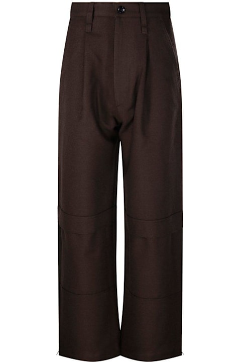 Ami Alexandre Mattiussi سراويل طويلة وقصيرة لـ السيدات Ami Alexandre Mattiussi Gabardine Cargo Trousers