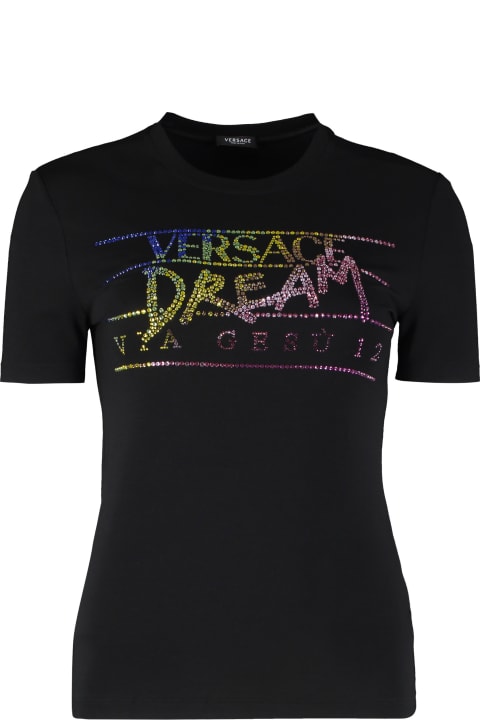 Versace Clothing for Women Versace Logo Crew-neck T-shirt