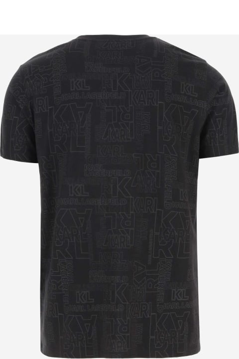 Karl Lagerfeld Topwear for Men Karl Lagerfeld Cotton T-shirt With All-over Logo