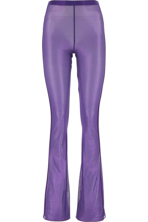Oseree Pants & Shorts for Women Oseree Purple Stretch Mesh Lamã© Pant