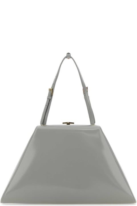 Prada Totes for Women Prada Light Grey Leather Handbag