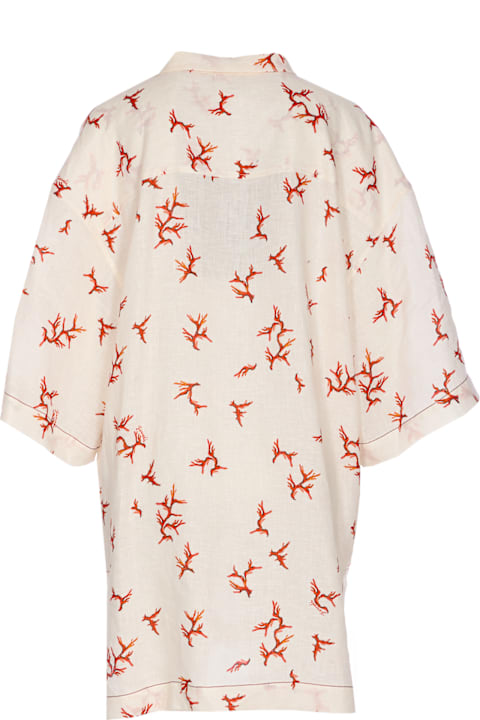 Topwear for Women Fendi Allover Coral Print Shirt