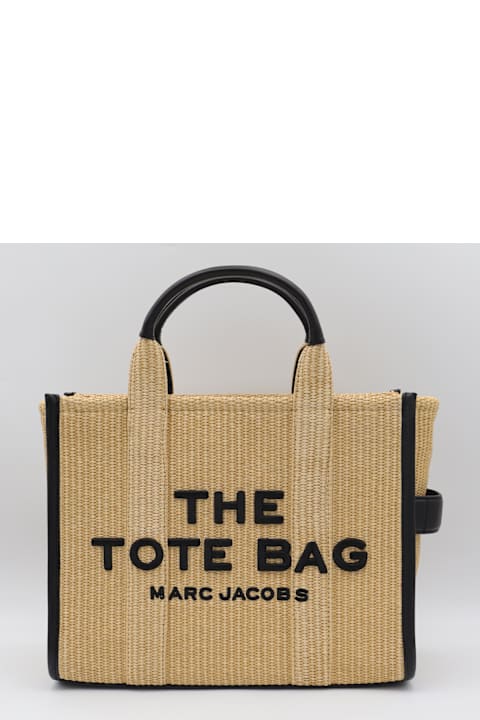 Marc Jacobs for Women Marc Jacobs Beige Raffia The Medium Totes