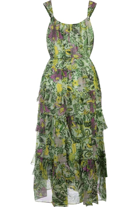 Diane Von Furstenberg Dresses for Women Diane Von Furstenberg Modena Dress In Garden Paisley Mint