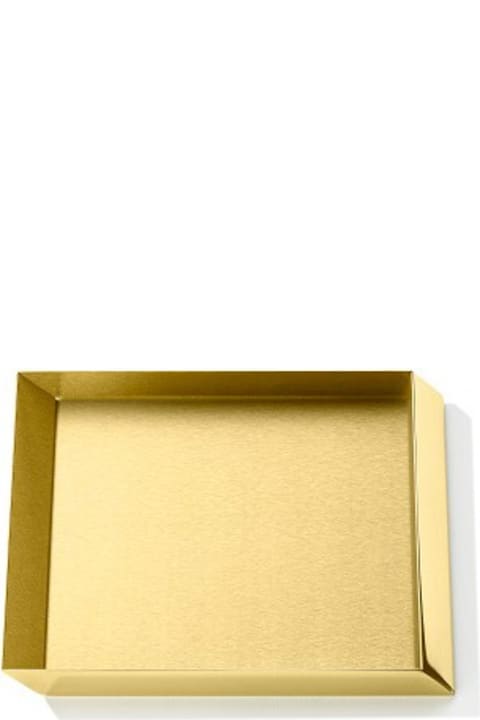 Homeware Ghidini 1961 Axonometry - Squared Small Tray Polished Brass