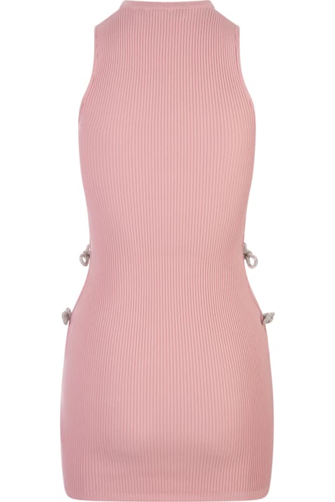 Fashion for Women Mach & Mach Pink Stretch Mini Dress With Applications