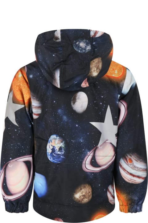 Blue Jacket For Kids With Planets