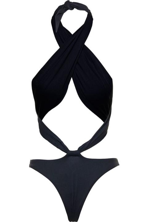 ウィメンズ Reina Olgaのウェア Reina Olga Showpony Swimsuit With Cut-out In Black Polyamide Woman