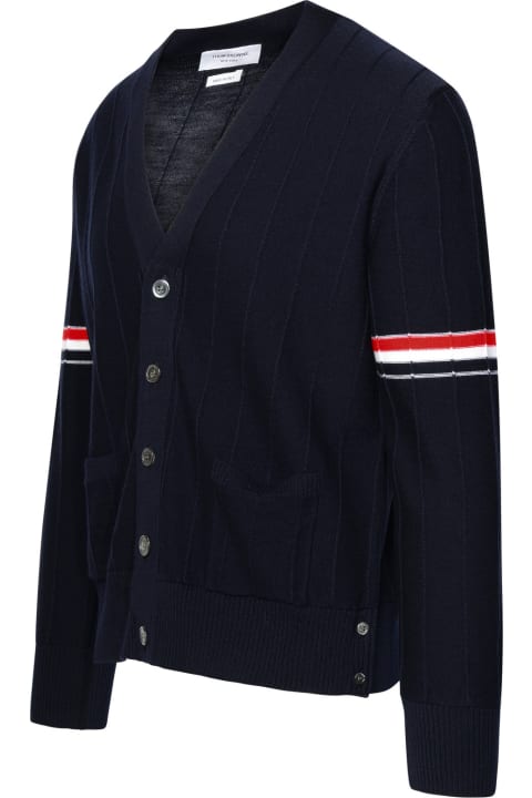 Homeware Thom Browne Navy Virgin Wool Cardigan