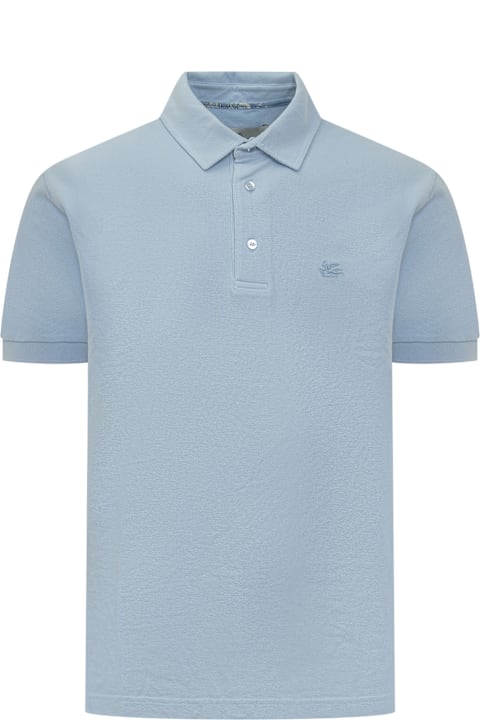 Homeware Etro Light Blue Cotton Polo Shirt