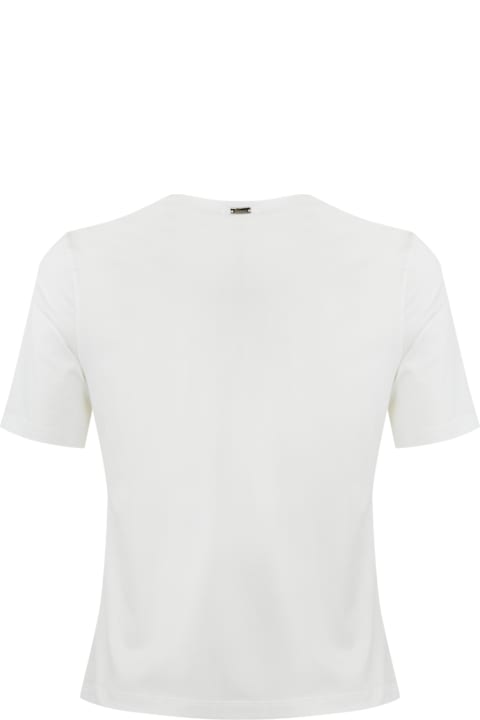 Herno Clothing for Women Herno Cotton T-shirt With Silk Scarf