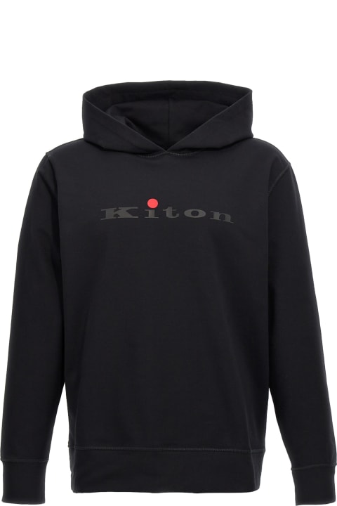 メンズ Kitonのフリース＆ラウンジウェア Kiton Logo Print Hoodie