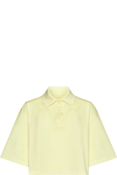 Topwear for Women Bottega Veneta Collared Short-sleeve Cropped Polo Shirt