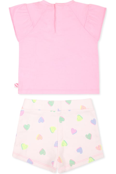 Homeware Billieblush Pink Suit For Baby Girl With Hearts