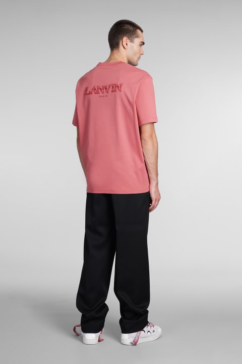 Topwear for Men Lanvin T-shirt In Rose-pink Cotton