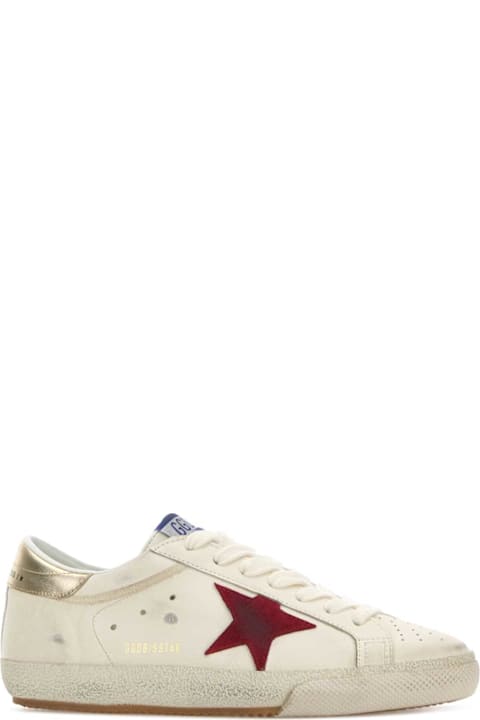 Homeware Golden Goose White Leather Super Star Sneakers
