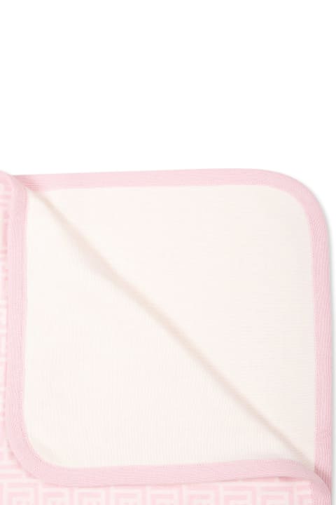 Balmain Accessories & Gifts for Baby Girls Balmain Pink Blanket For Baby Girl With Labyrinth