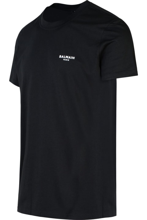 Balmain Clothing for Men Balmain Black Cotton T-shirt
