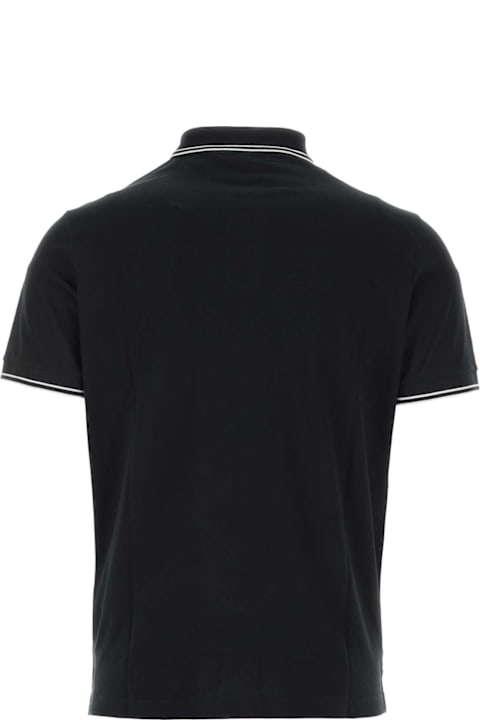 Fashion for Men Stone Island Black Stretch Piquet Polo Shirt