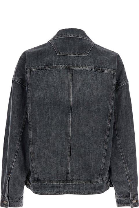 Juun.J for Women Juun.J Grey Jacket With Wide Notched Revers And Dropped Shoulders In Denim Man