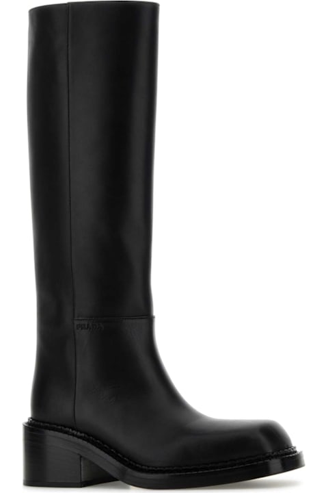 Prada Boots for Women Prada Black Leather Boots