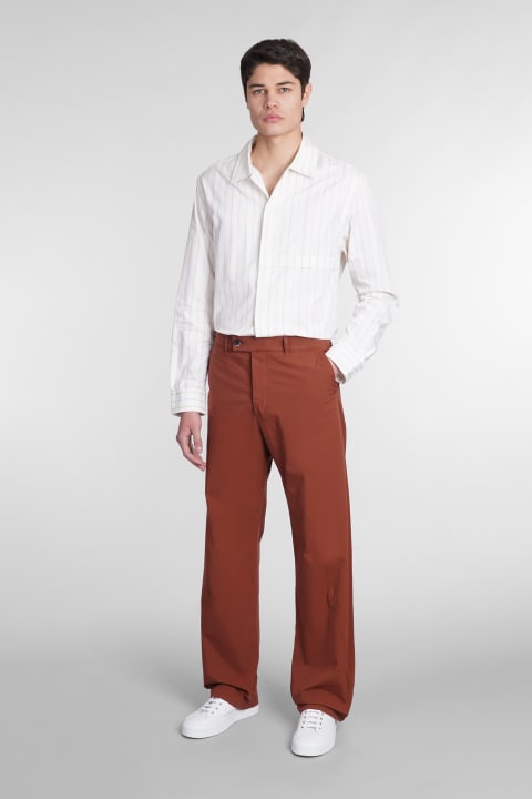 Barena Clothing for Men Barena Reve Pants In Rust Cotton