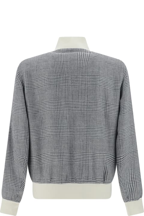 Brunello Cucinelli Clothing for Men Brunello Cucinelli Linen, Wool And Silk Checked Jacket